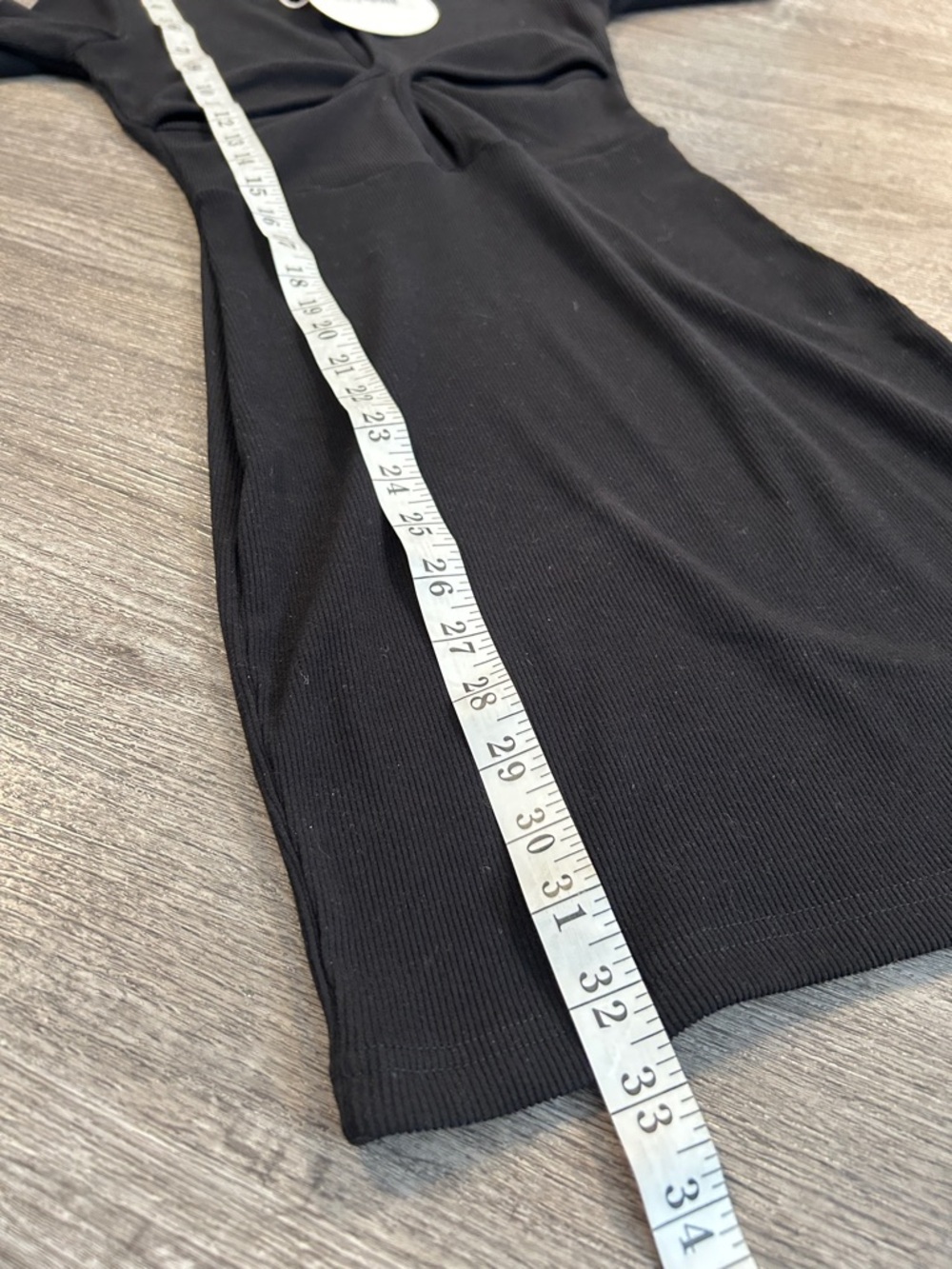 Princess Polly Moonlight Mini Dress Black Cutout Ribbed NWT US 4 AU 8 - Picture 7 of 8